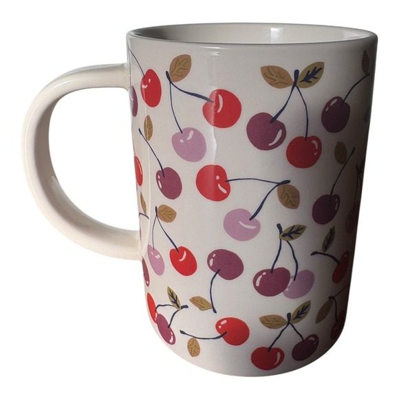 Target Room Essentials 🍒 Cherries Coffee Mug 🍒 Fruit Pattern Tea Lover Gift - Picture 2 of 5